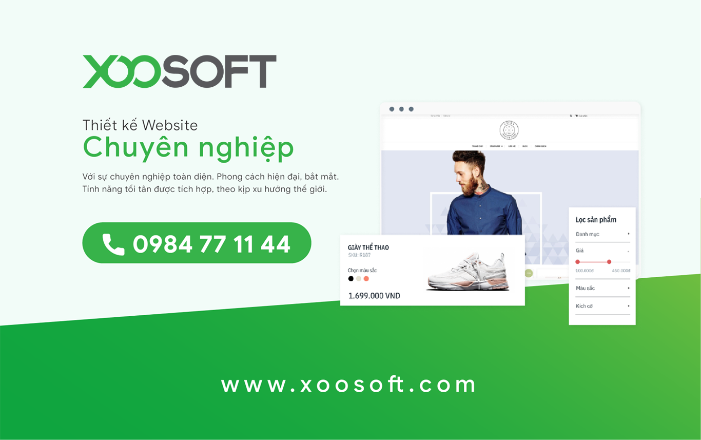 Thiết kế Website chuyên nghiệp tại Đà Nẵng XooSoft website preview